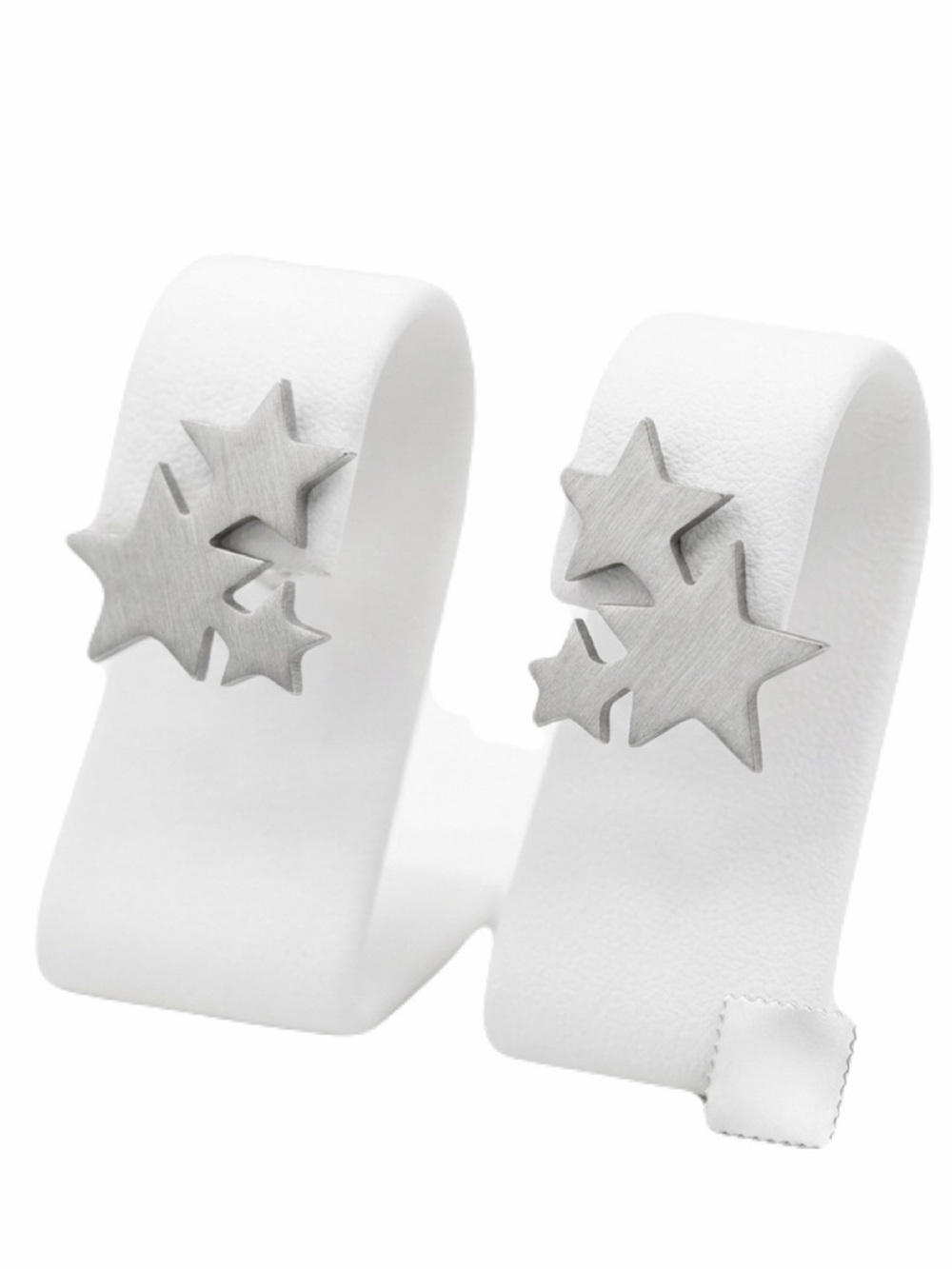 New Sterling Silver Boho 3 Star Minimalist Starburst Push Back Stud Earrings